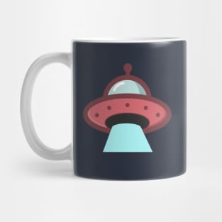 Cool Retro Red UFO Mug